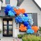 50-Piece Orange & Blue Balloon Set – 12-Inch Retro Balloons with Confetti & Ribbons for Birthday, Baby Shower, Graduation & Engagement Party Decorations